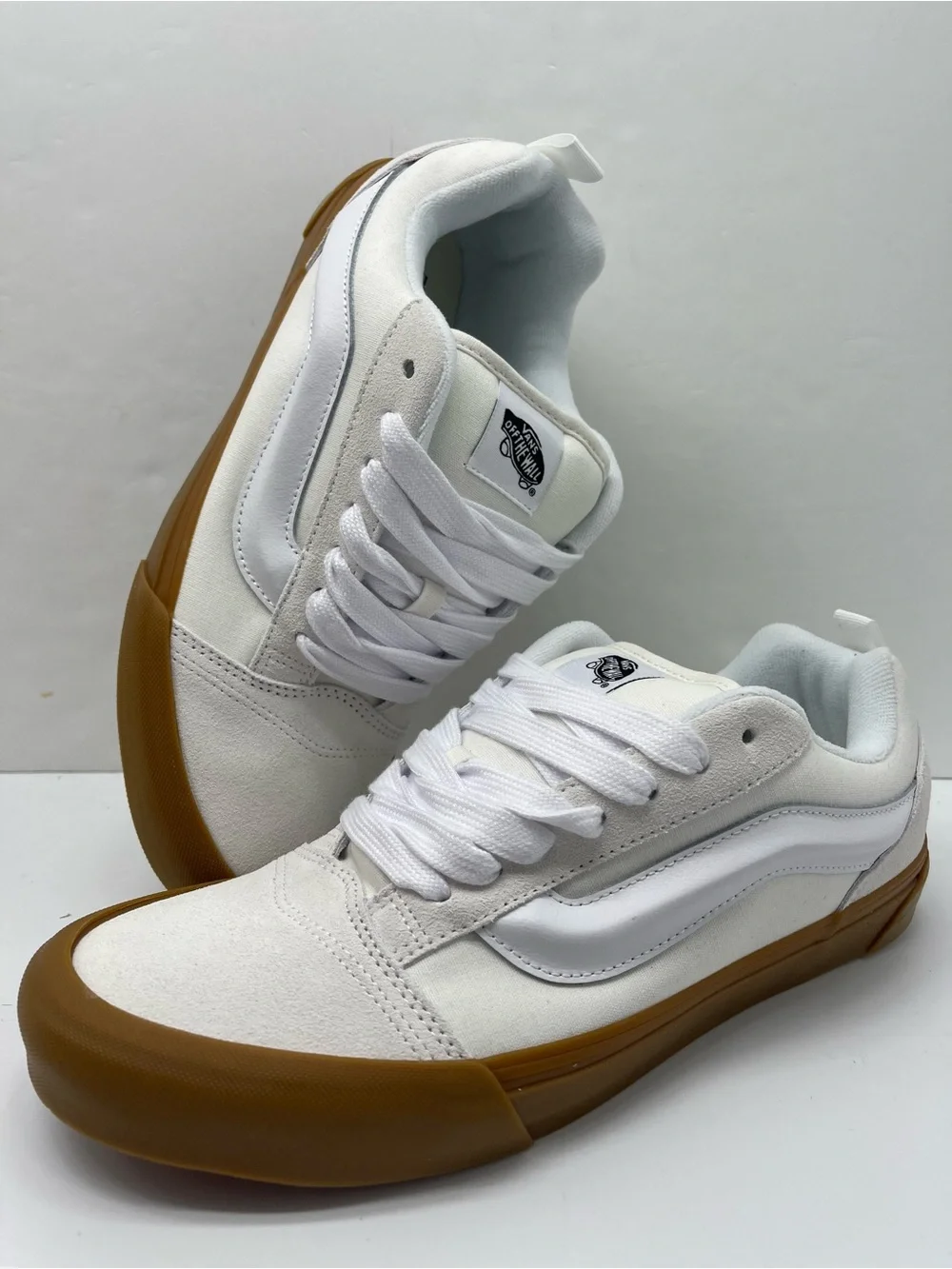 Vans Men’s Sz 11.5 Knu Skool GUM BLANC DE BLANC VN000D22JVY Skate Sneakers